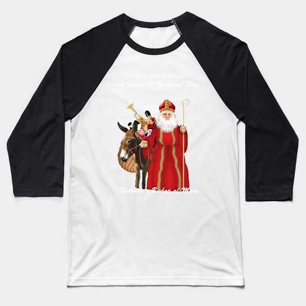 Retro Santa Clause Baseball T-Shirt by blackypaw